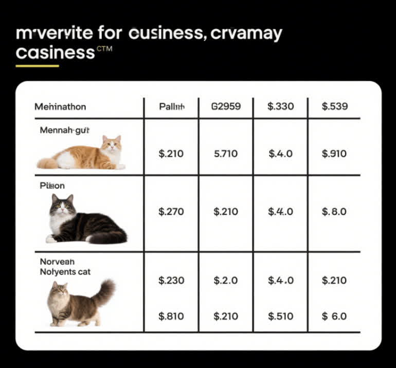 Maine Coon vs Norwegian Forest Cat Price Chart