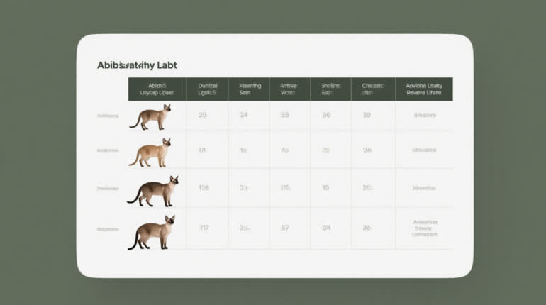 Abyssinian Cat Lifespan Chart