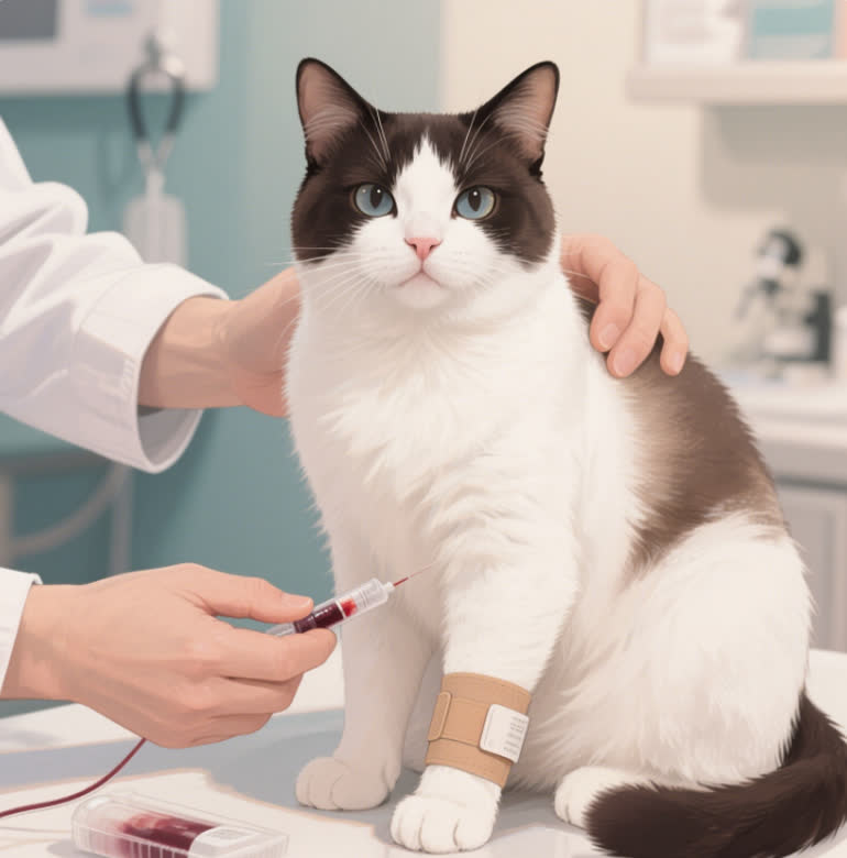 Snowshoe cat blood test